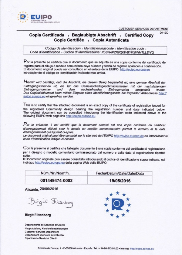 EUIPO Certifikát - rybina